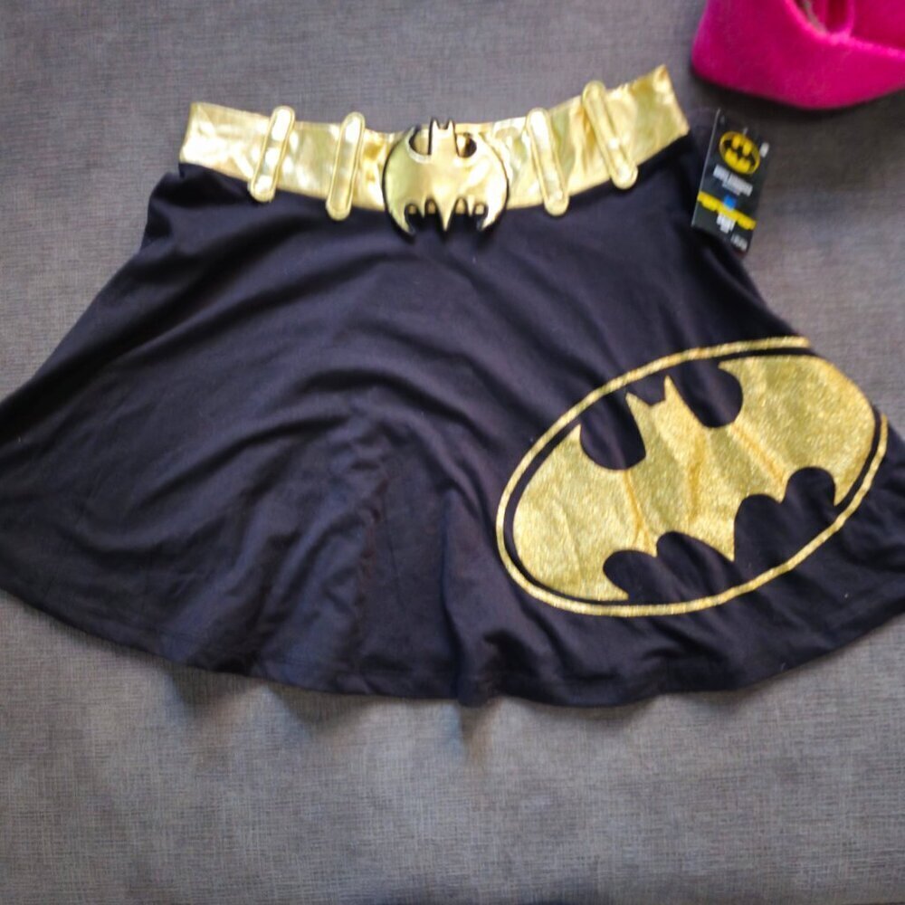 Amscan Batgirl Skirt Adult Women's Black Batman Halloween Costume Size Medium - Picture 3 of 11